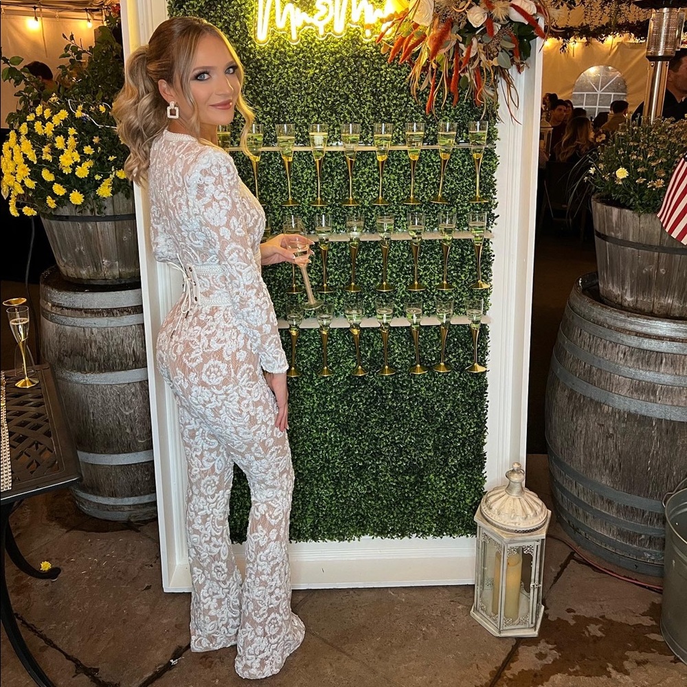 Nadine Merabi - Bella White Jumpsuit